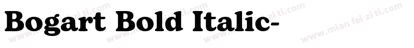 Bogart Bold Italic字体转换